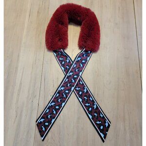 L&M Faux‎ Fur Neck Warmer And Animal Print Scarf